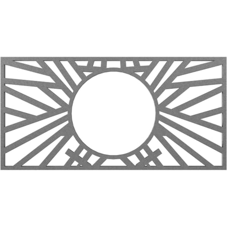 Ekena Millwork Hoover Architectural Grade PVC Pierced Ceiling Medallion, Nickel, 22"W x 11"H x 8 1/8"ID x 3/4"P CMPP22X11HOSNI